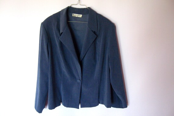 Blue Vintage Women Jacket Casual Wear Long Sleeve