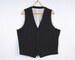 Black Striped Mens Vest Business Suit Formal Waistcoat White Lining