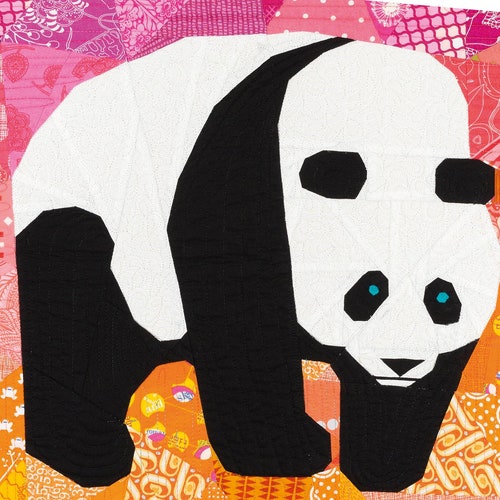Panda Quilt Block / PDF Pattern / Animal Faces / Animal Etsy