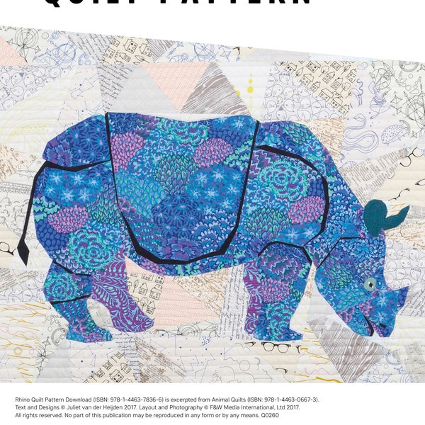 Rhino Sewing Pattern Etsy
