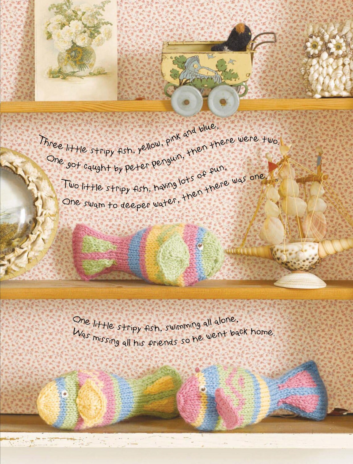 Three Little Fish Toy Knitting Pattern Download Etsy