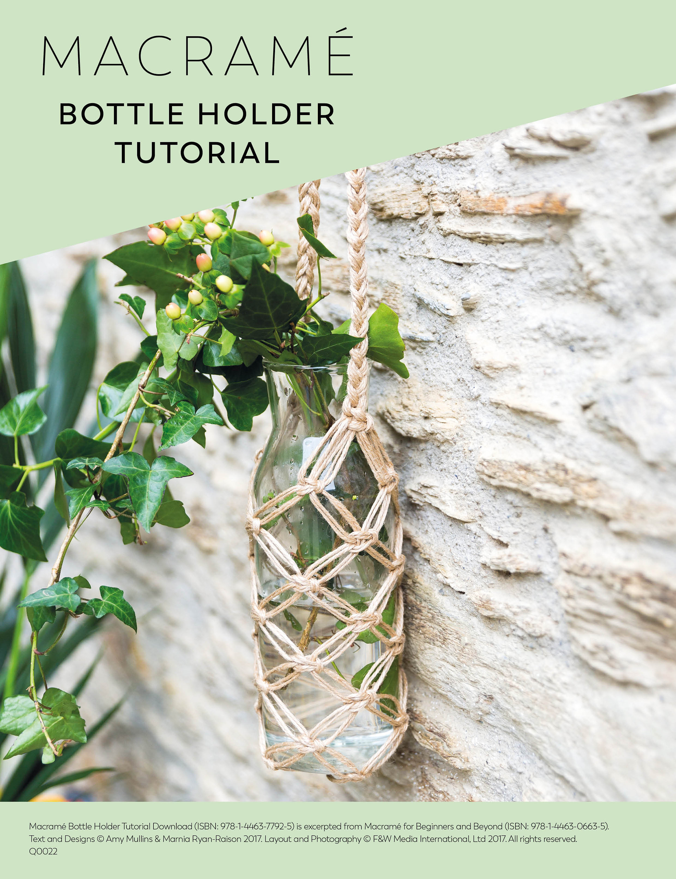 Macrame Bottle Holder Tutorial Download Etsy UK
