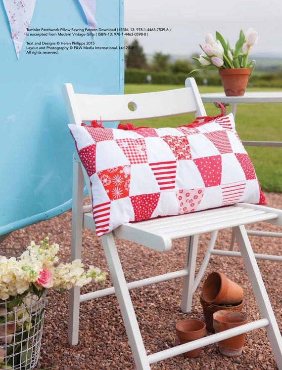 Tumbler Patchwork Pillow Sewing Pattern Download Etsy
