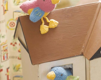 Bertie and Beatrice the Birds Toy Knitting Pattern Download
