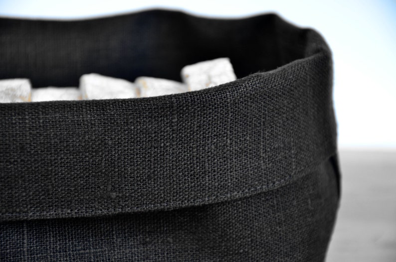 Linen Storage/bread Basket Rectangular Charcoal Linen Storage / Bread