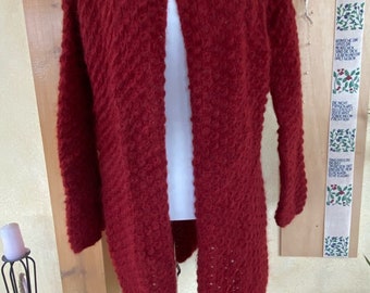 Warm hand-knitted cardigan, size. 40/42