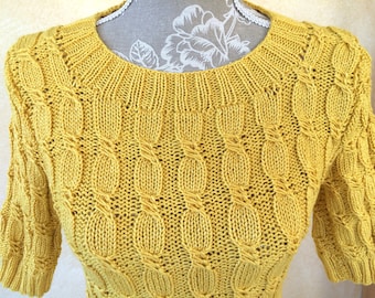 Long sweater, yellow, size 38/40