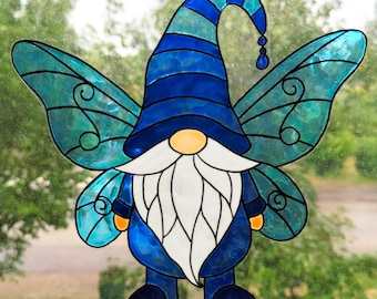 wicoart sticker window color cling stained glass decal art vitrail butterfly gnome