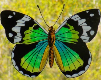 wicoart sticker window color cling stained glass vitrail butterfly collection