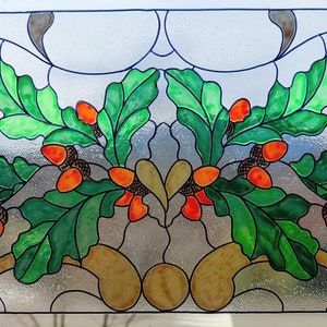 wicoart sticker window color cling vitrail stained glass decal handpainted oak transom