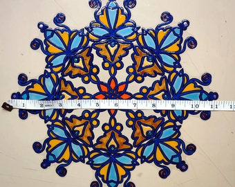 Sticker Vitrail Repositionnable WICOART - Mandala énergie, Décoration Fenêtre