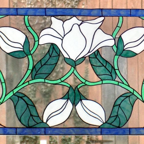 Wicoart Sticker Window Cling Faux Stained Glass Art Nouveau Etsy
