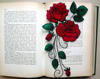 wicoart bookmark signet window color handmade stained glass vitrail rose