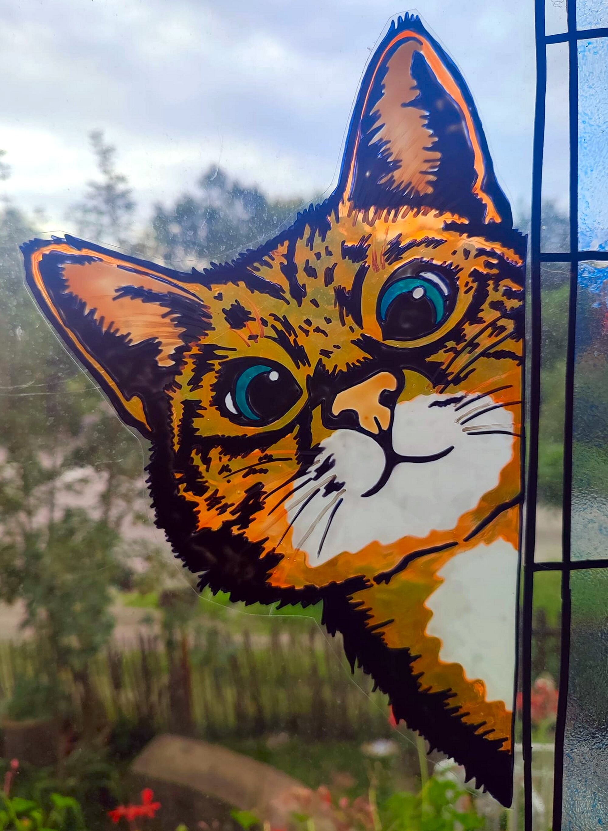 WICOART WINDOW STICKER CLING ART VITRAIL DECAL CORNER