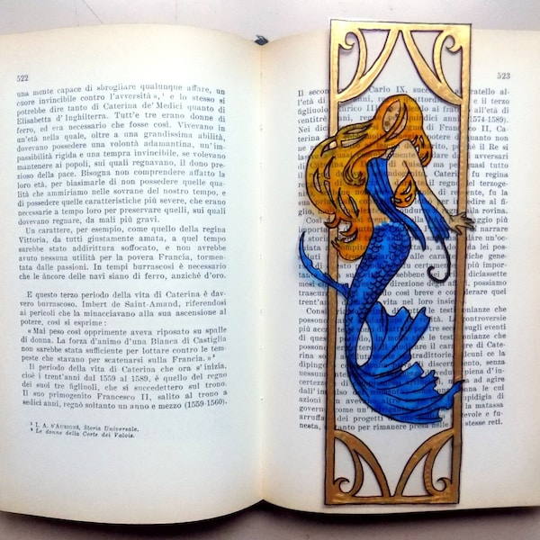 wicoart signet window cling stained glass art marque pages  sirène 2 art nouveau