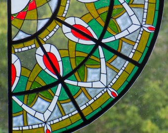 wicoart sticker window color cling stained glass vitrail art nouveau corner