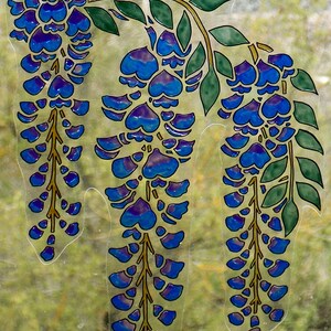 Sticker Vitrail Wicoart Magnolia 68x30 Cm – Déco Repositionnable Pour Fenêtre, Fait Main