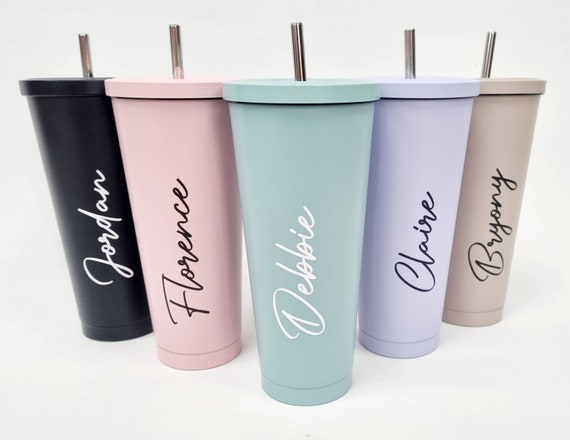 Pastel Tall 600ml Insulated Personalised Tumbler With Lid and