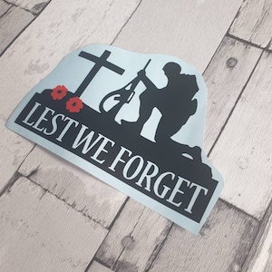 Remembrance day window/car sticker decal