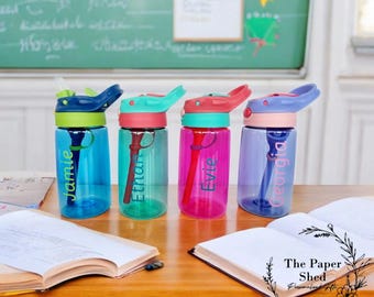 2 PACK Children Personalised Back To School Drinks Water Bottle Kids