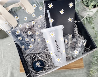 Personalised - Gift Set - Birthday Present - For Her - Birthday - Hamper Daisy Themed - Dasies Flowers
