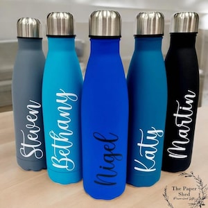 Personalised Name Thermal Water Bottle Customised Engraved V1