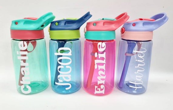 Personalised KIDS WATER BOTTLE Insulatedback to Schoolkids Drink Bottlekids Insulated  Drink Bottlekids Gift Flip Top Straw Water Bottle 