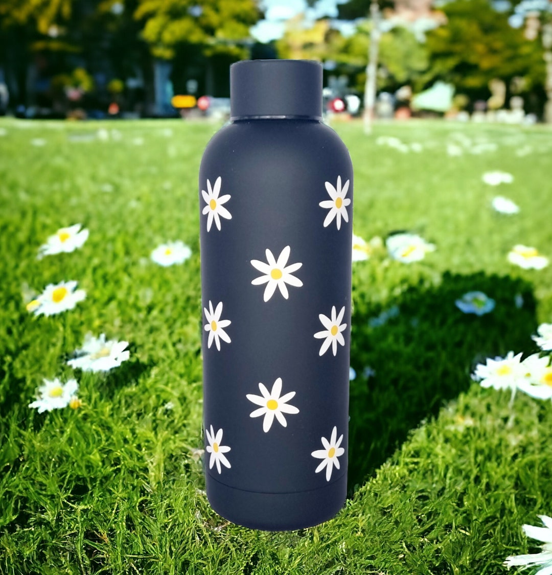 Personalised Name Thermal Water Bottle Daisy Print Etsy UK