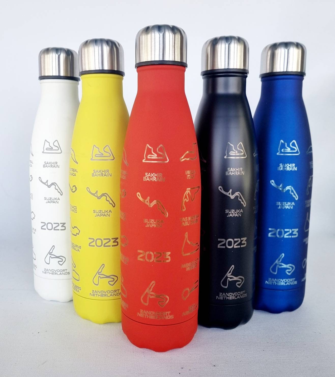 NEW F1 Inspired 2024 Track Calendar Name Thermal Water Bottle