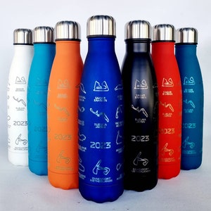 NEW F1 inspired 2024 track calendar name thermal water bottle engraved