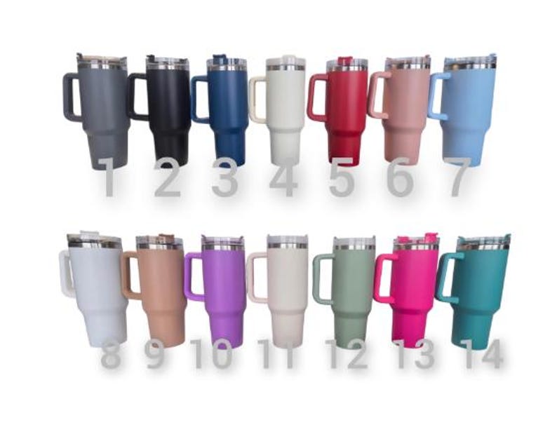 Travel Mugs Personalised Large 40oz Cups Thermal Quench With Handle Bild 6