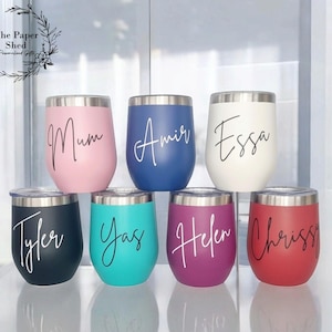 Vasos térmicos para vino con nombre personalizado