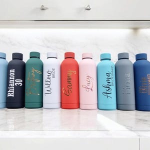 Personalised Thermal Bottle - Customised With Name Special Occasion - Wedding - Birthday - Bridesmaid - Thank you - Bridal - Hen Party