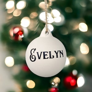 Personalised Ceramic Bauble Tree Decoration With Name