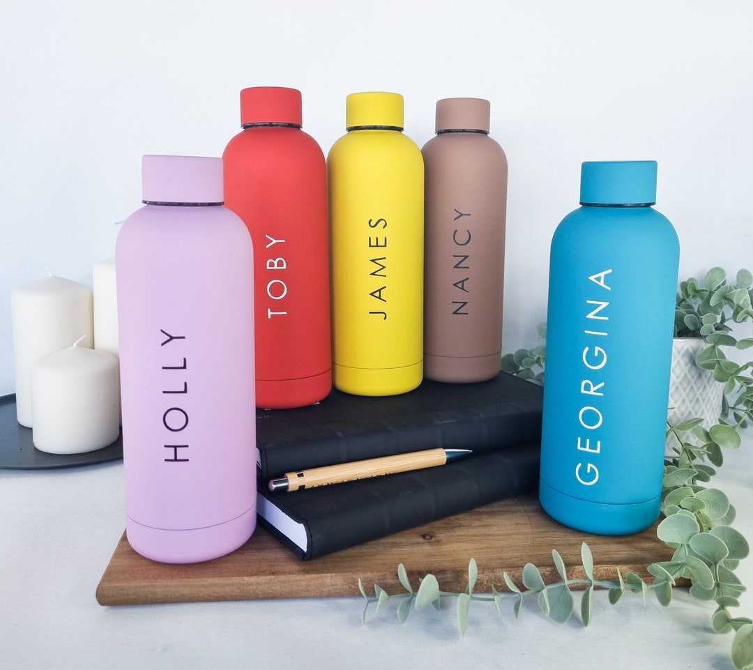 Personalised Name Thermal Water Bottle - Etsy UK