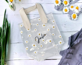 PVC Daisy Small Hand Bag Personalised