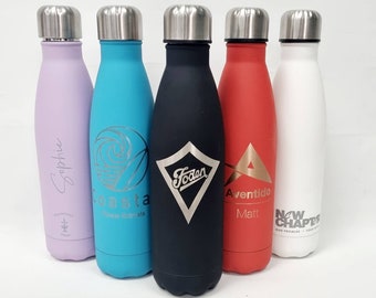 YOUR OWN LOGO Personalised logo thermal water bottle business laser engraved