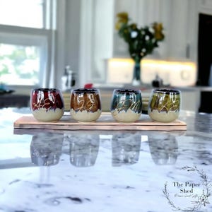 Custom reactive glaze espresso cups personalised