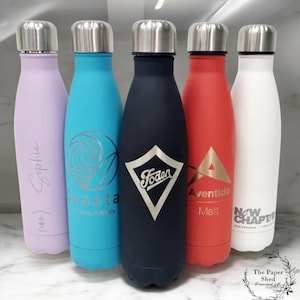 YOUR OWN LOGO Personalised logo thermal water bottle business laser engraved