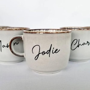 Personalised drink mug with name vintage