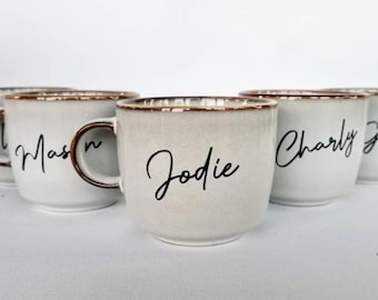 Personalised drink mug with name vintage