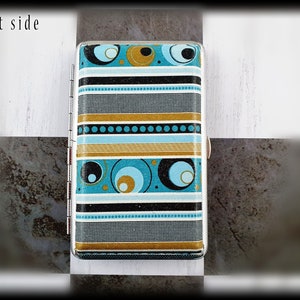 Sigarettenkoker, Blauw Mandala patroon, 100's slanke sigarettendoos, Visitekaartje Case