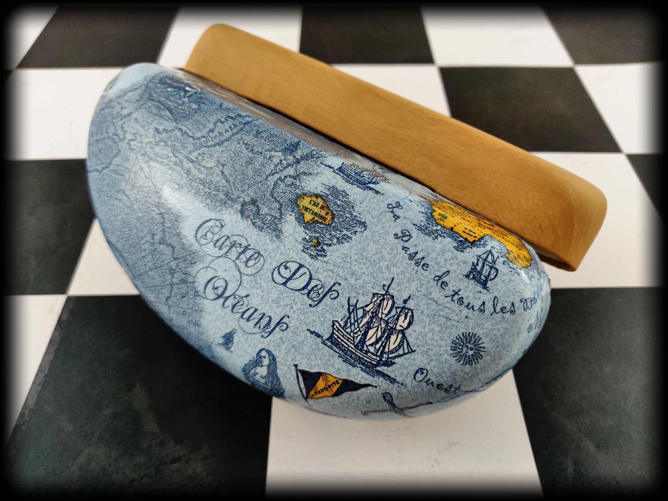 World Map Sunglasses Case Hard Blue Print Eyeglass Case Hard Etsy