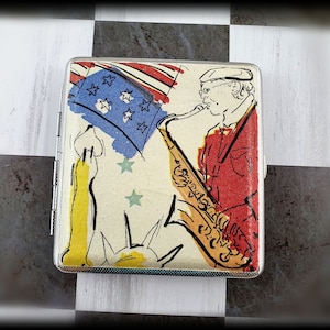 Custodia per sigarette king size Jazz Sassofonista sassofonista sigaretta box music lover regalo per gli uomini