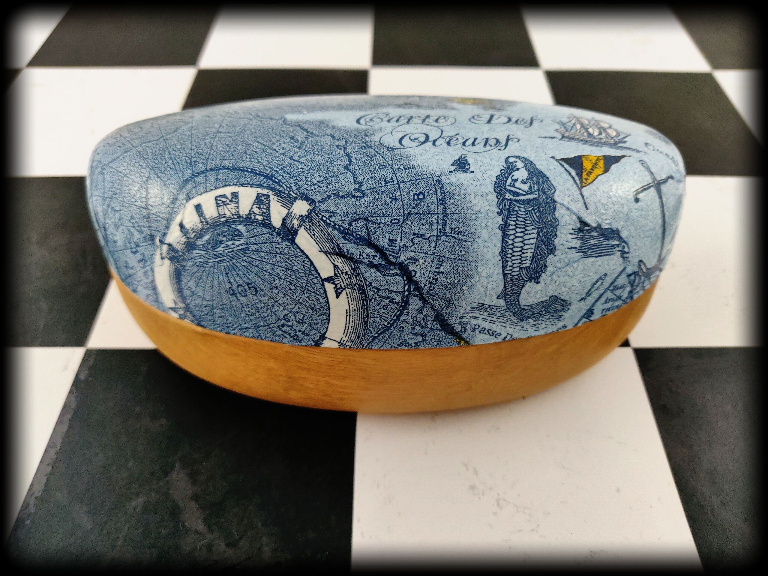 World Map Sunglasses Case Hard Blue Print Eyeglass Case Hard Etsy