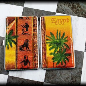 Estuche de cigarrillos Diseño de Egipto, Titular de tarjeta de visita Antiguo Egipto regalos de viaje