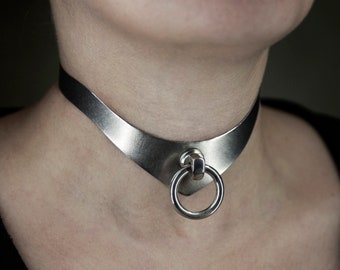BDSM Halsband Metall verstellbar Gravur