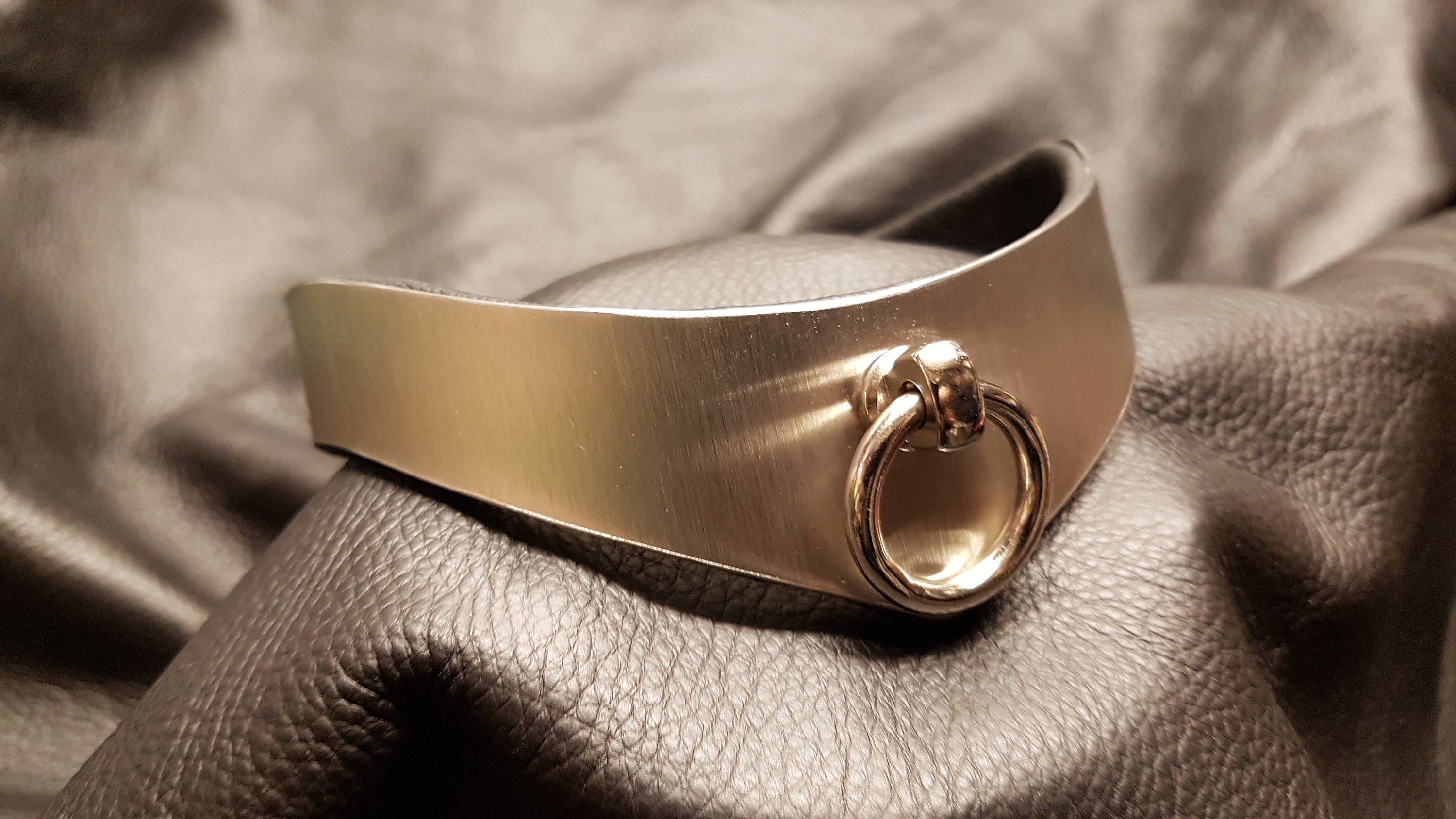 Collar stainless steel lockable jewelry BDSM satin necklace Etsy