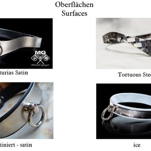 BDSMcollar Collar Stainless Steel BDSM Story of O Neck Corset Choker leather lining lockable jewelry Ring of O slave Metall Geyer image 6