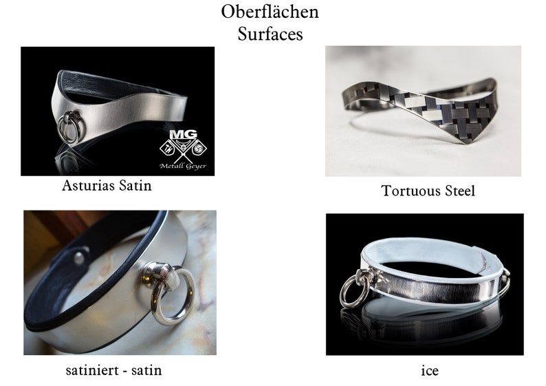 BDSMcollar Collar Stainless Steel BDSM Story of O Neck Corset Choker leather lining lockable jewelry Ring of O slave Metall Geyer image 6